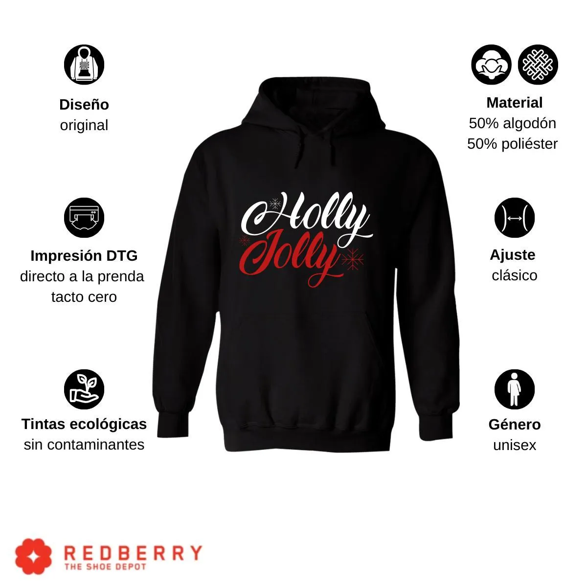 Sudadera Navideña Hombre Deportiva Hoodie 046