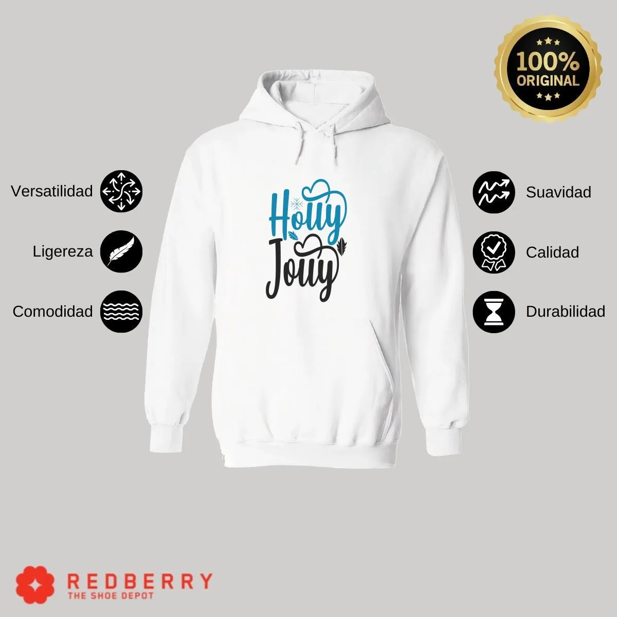 Sudadera Navideña Hombre Deportiva Hoodie 047