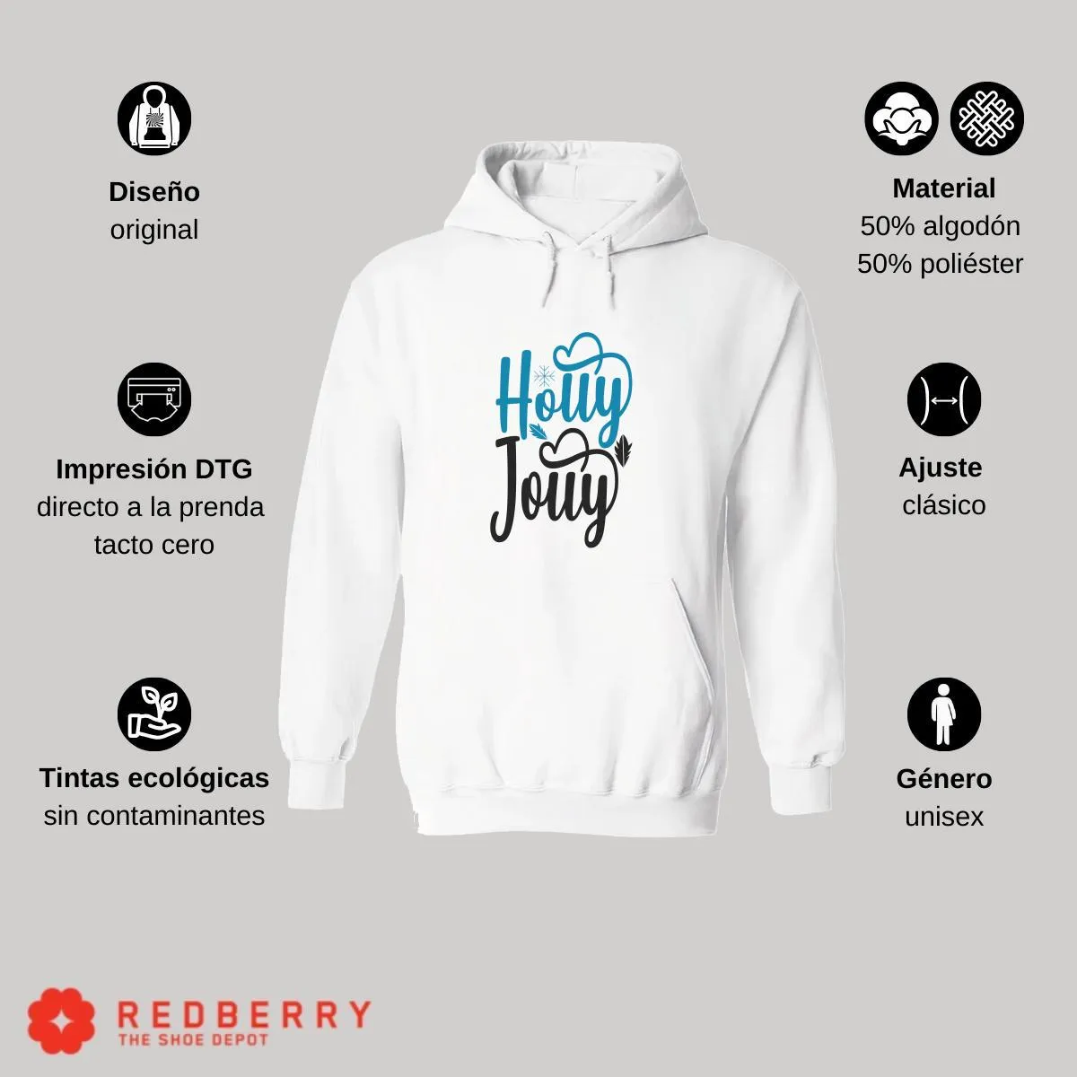Sudadera Navideña Hombre Deportiva Hoodie 047