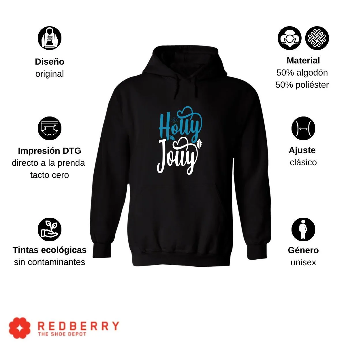 Sudadera Navideña Hombre Deportiva Hoodie 047