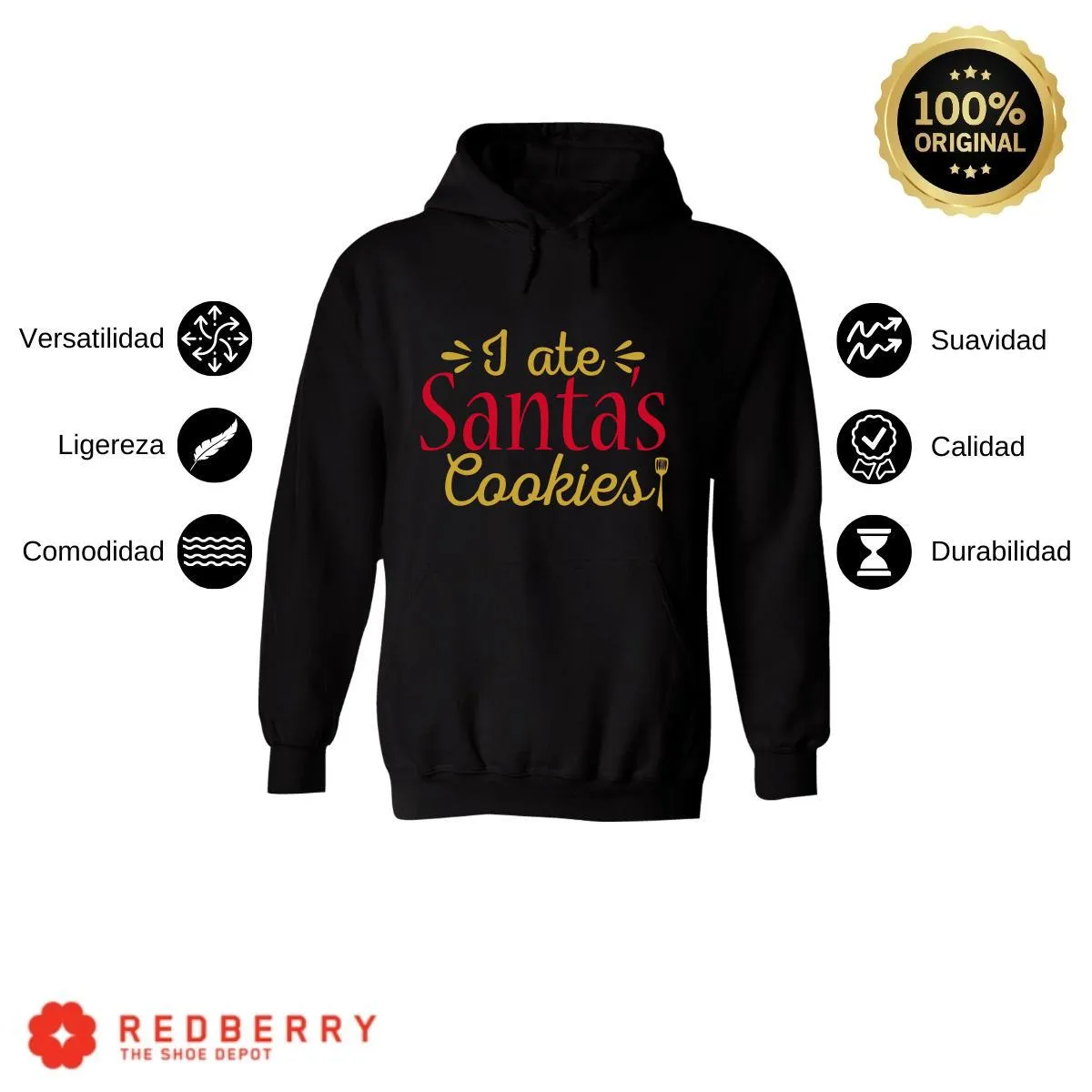 Sudadera Navideña Hombre Deportiva Hoodie 049