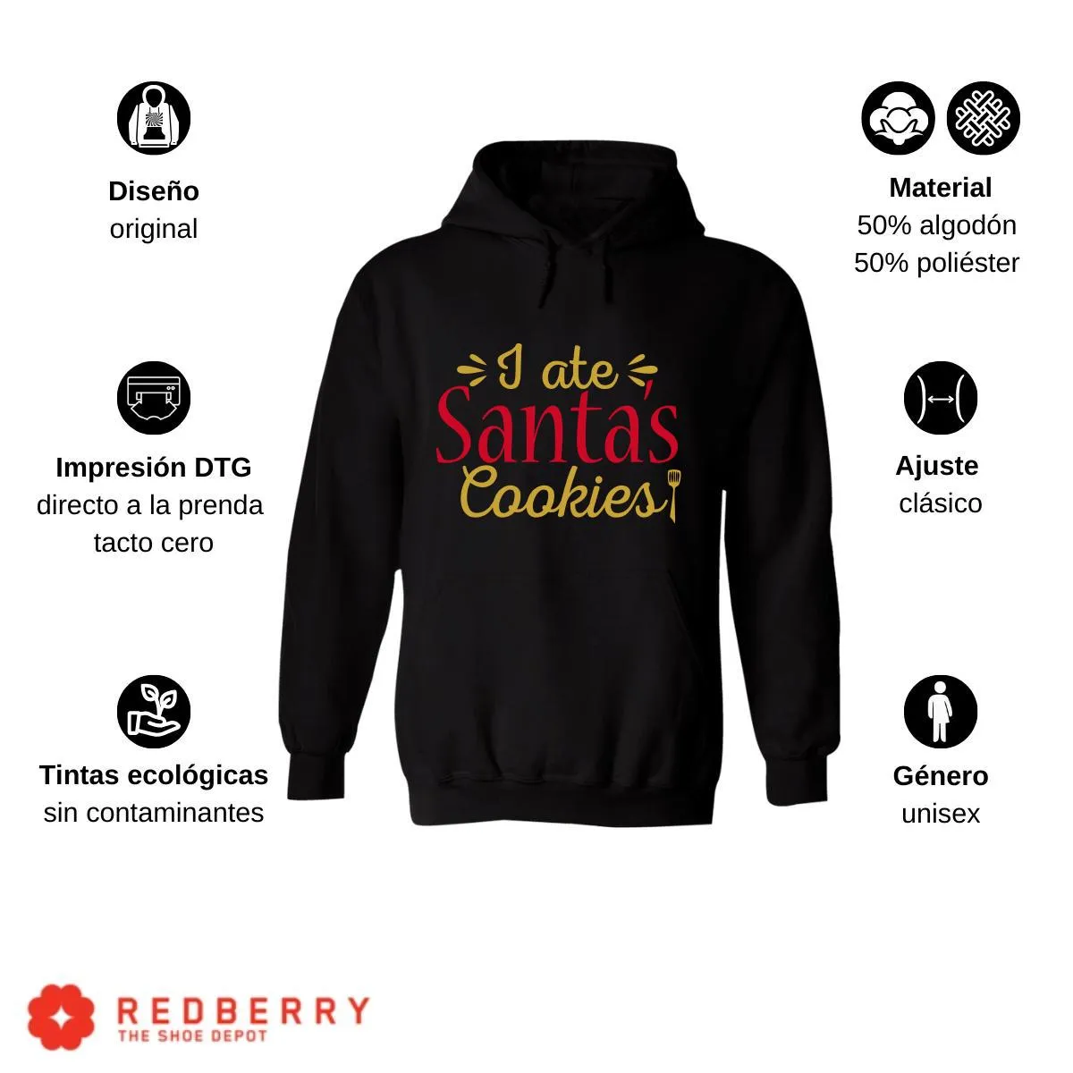 Sudadera Navideña Hombre Deportiva Hoodie 049