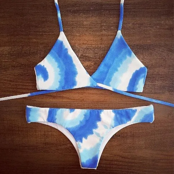 Summer string push up women swimsuit Sexy beach pad brazilian swimwear female Retro cut out bathing suit