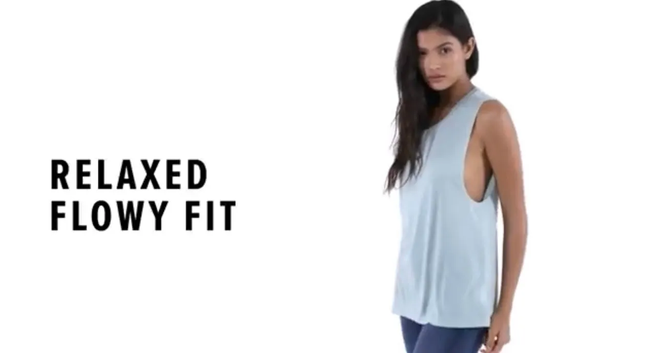 Sun Salt Sand - Women's Flowy Scoop Muscle Tank- Mint