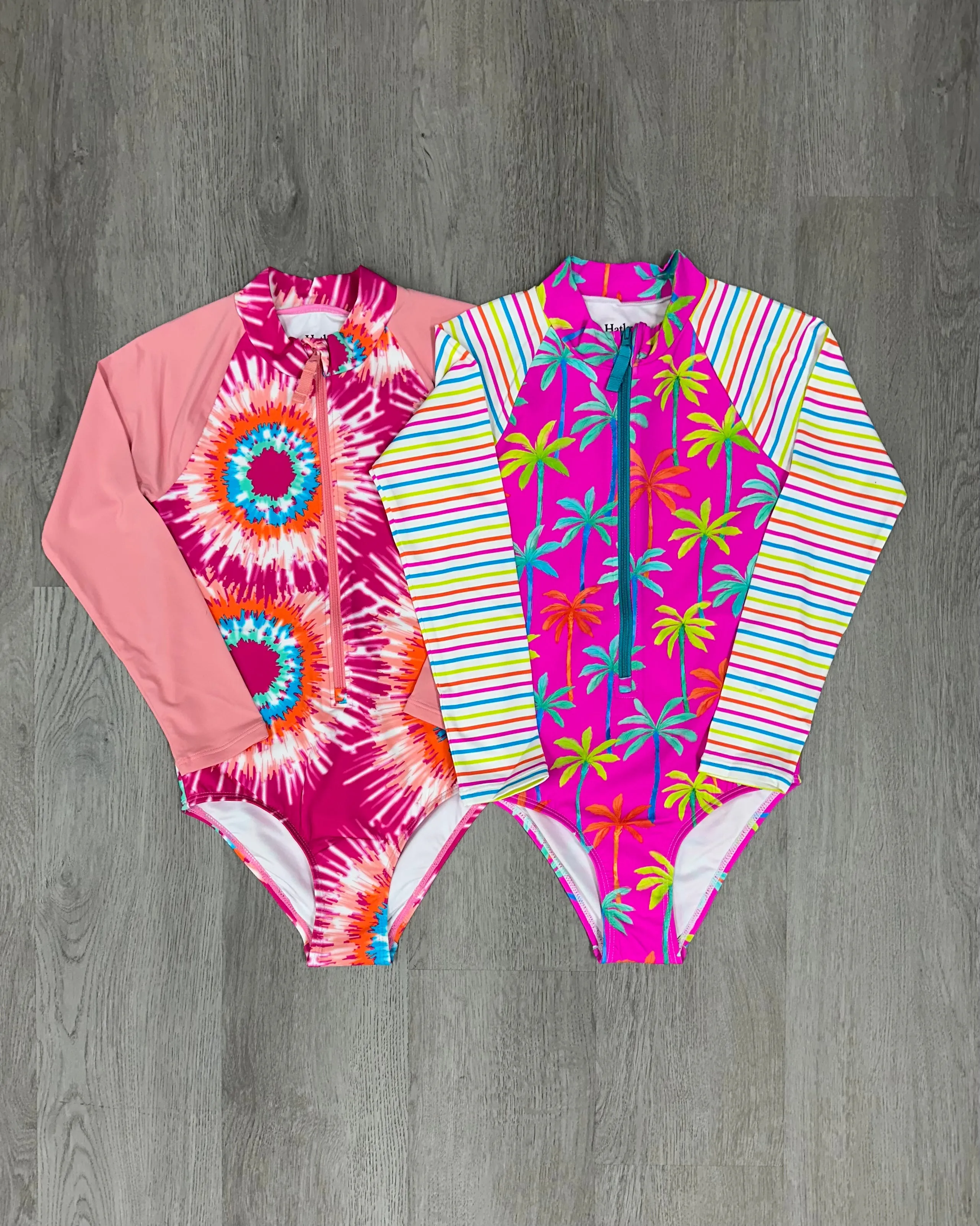 Sunburst Tie Dye L/S Rashguard Swimsuit