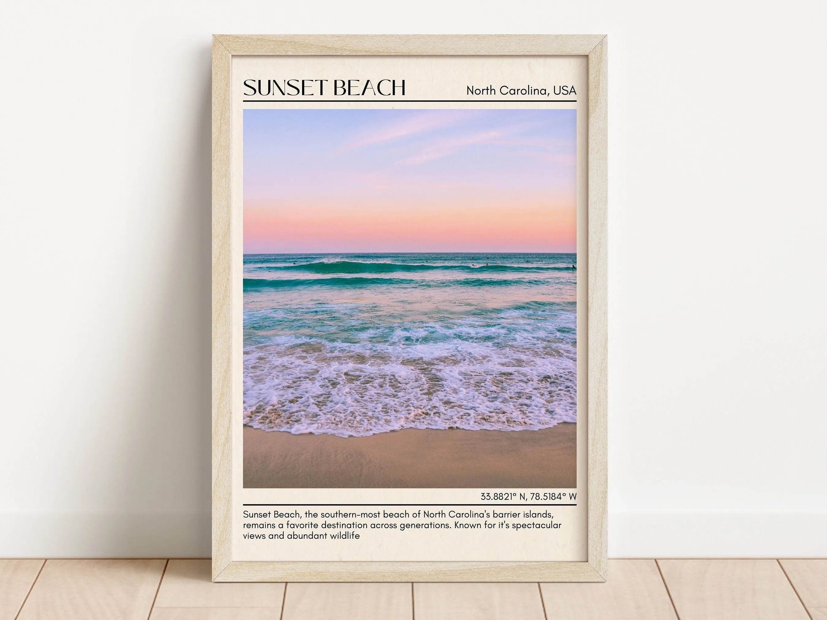 Sunset Beach Wall Canvas, USA
