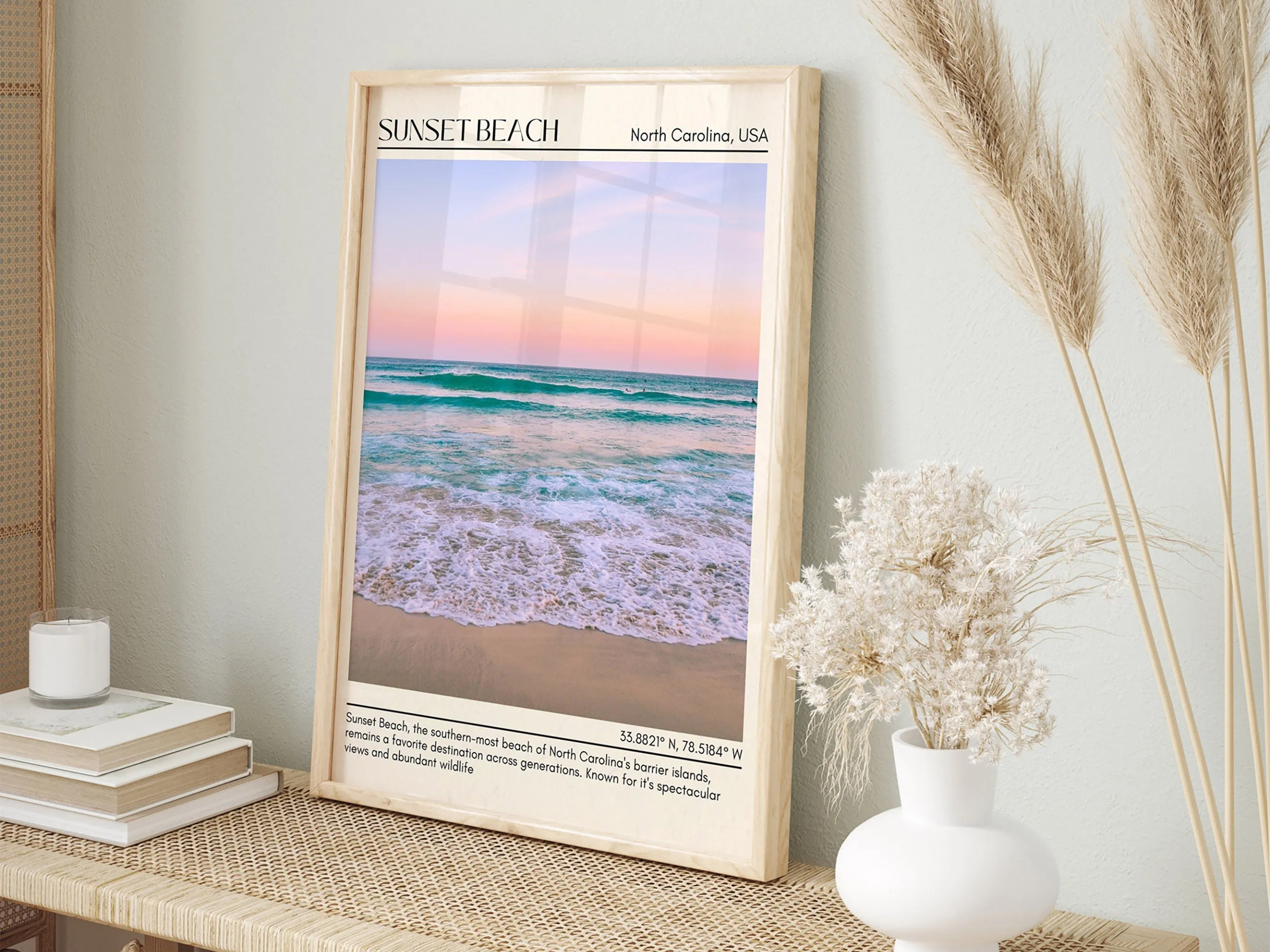 Sunset Beach Wall Canvas, USA
