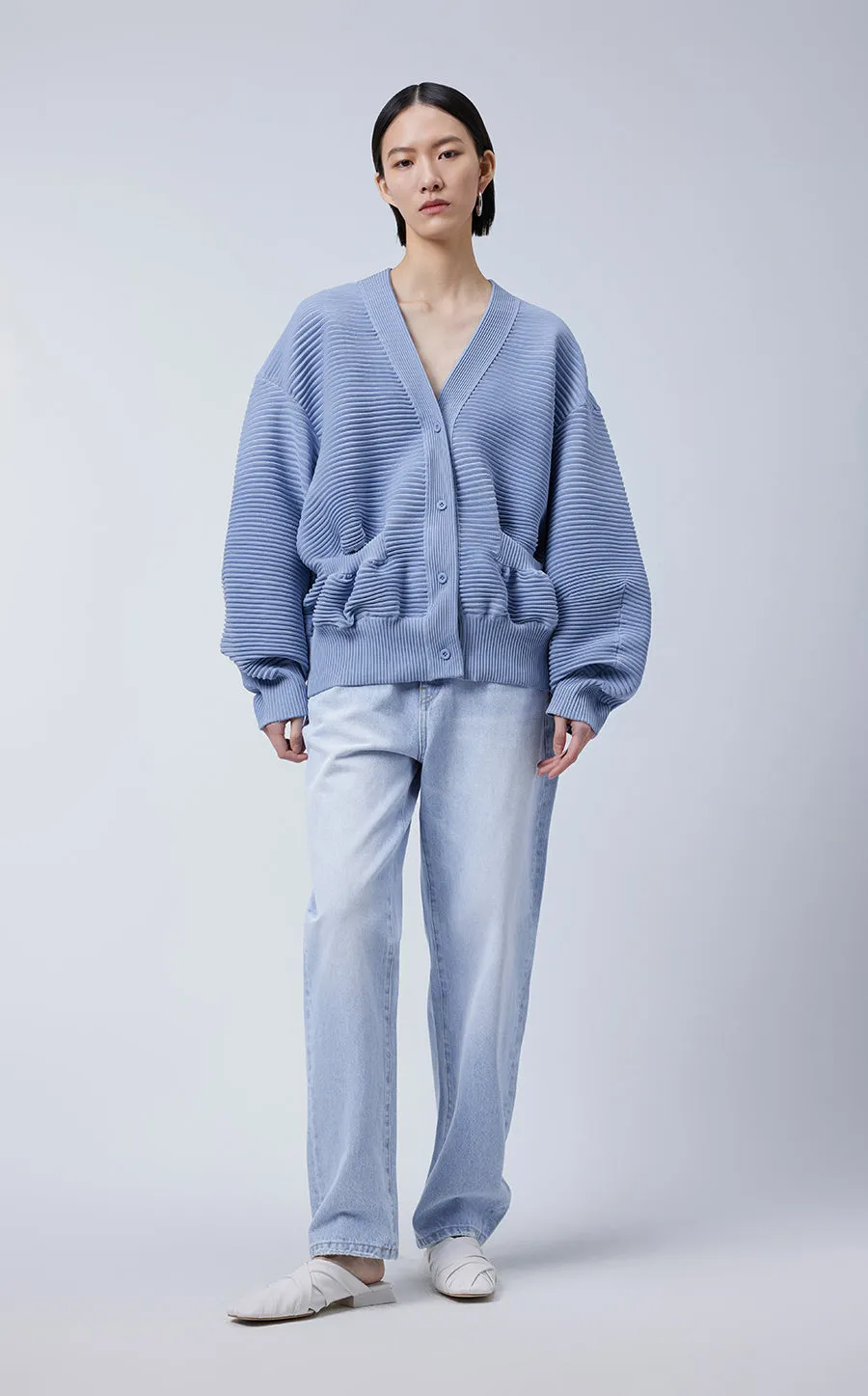 Sweater / JNBY Relaxed Jacquard Mid-length Cardigan