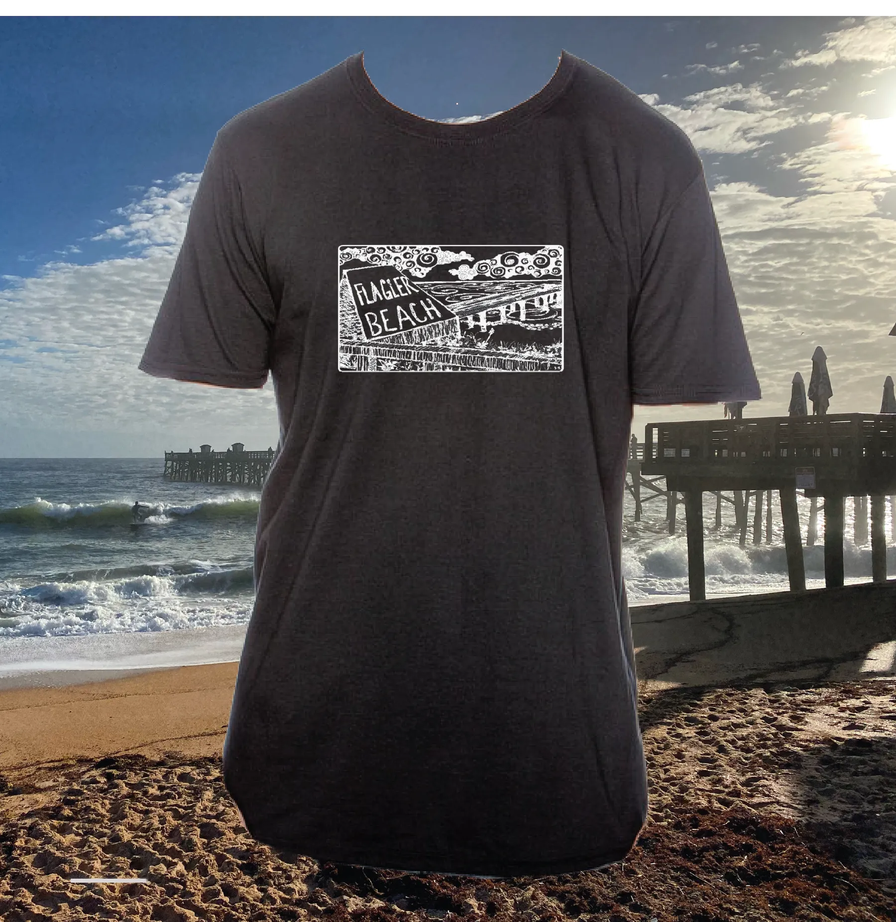 Swirl Flagler Beach T-Shirt