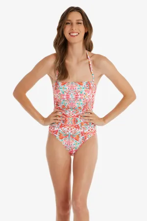 Tassel Belt Bandeau One-Piece Swimsuit