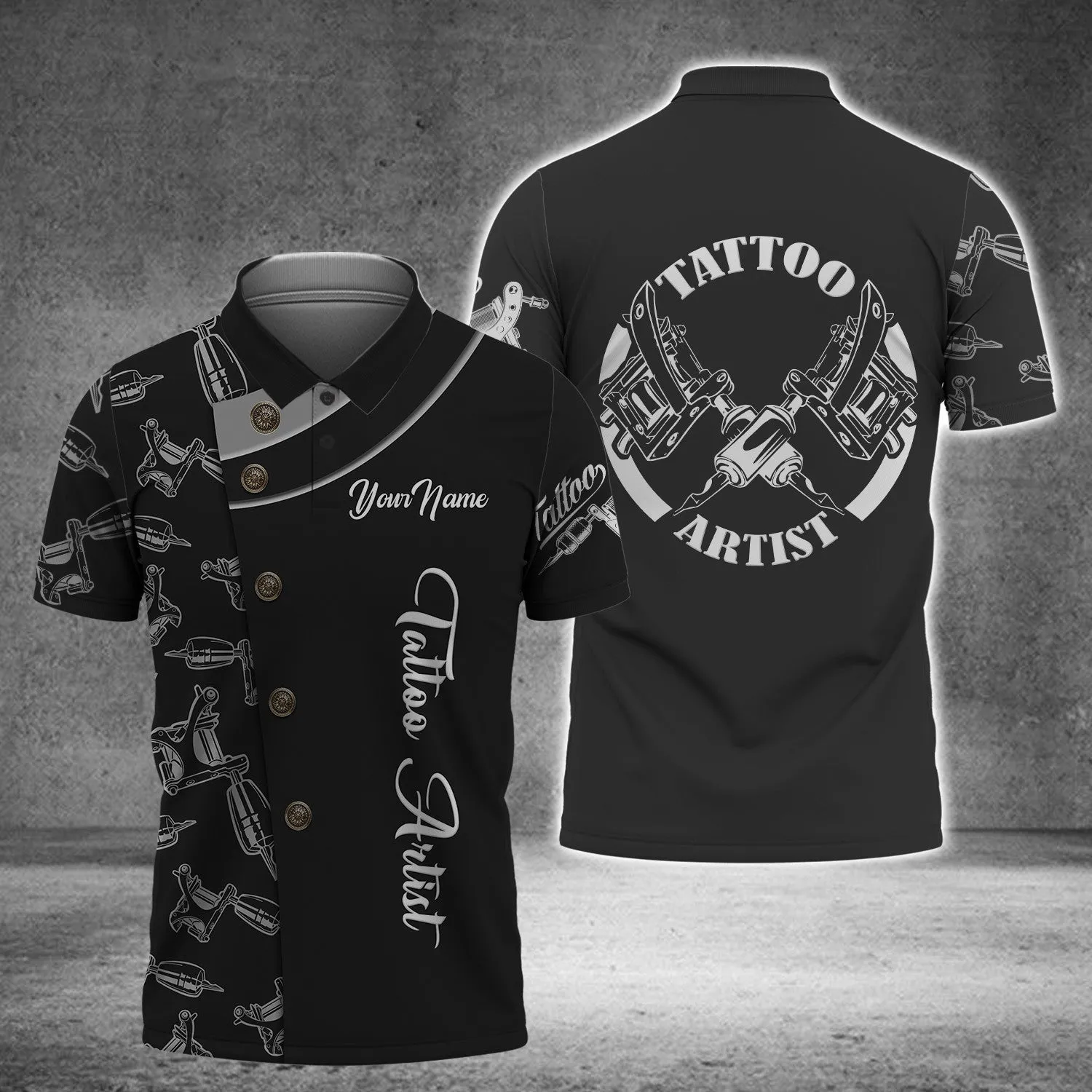 Tattoo Artist Custom Name 3D Shirts (Non Workwear)