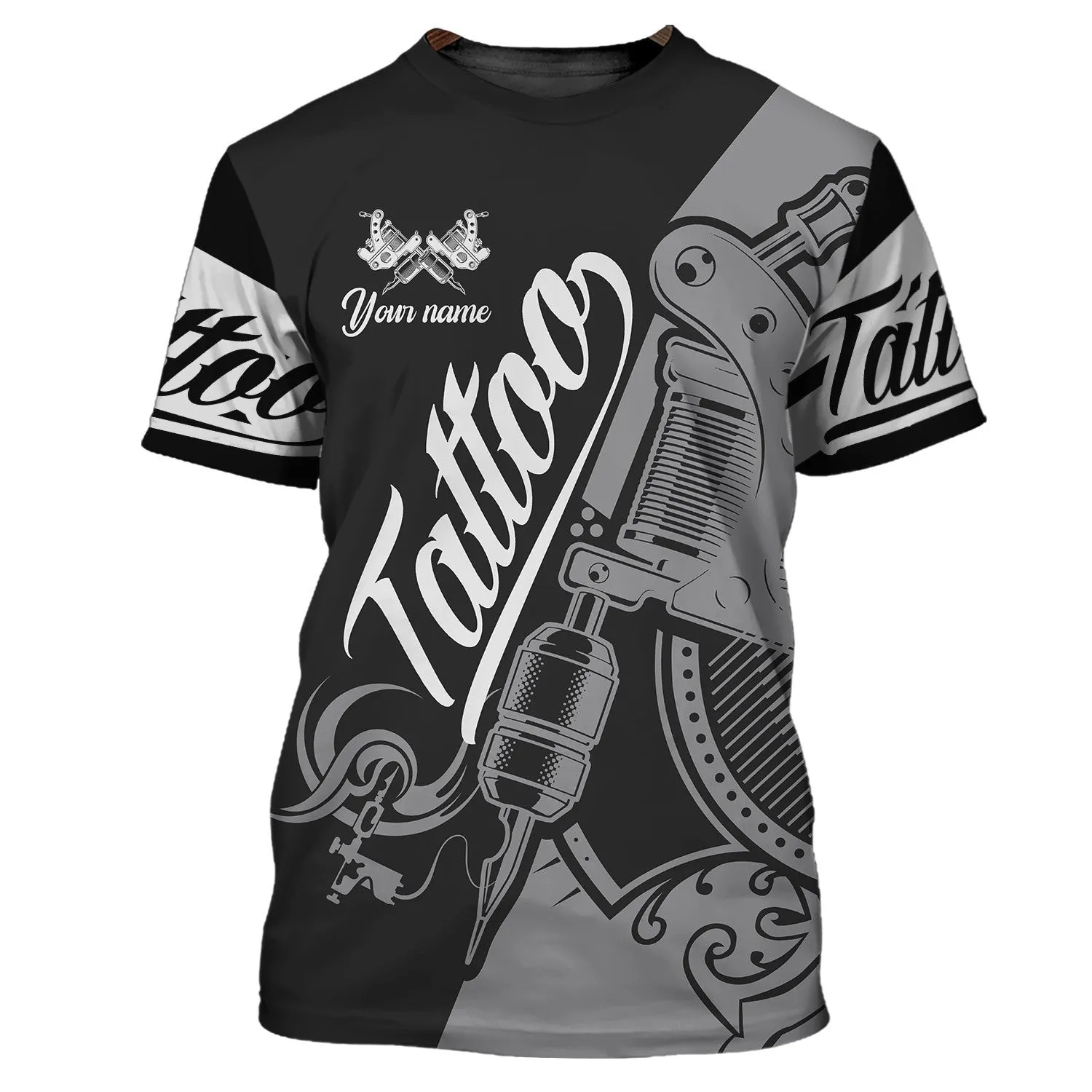 Tattoo Artist Shop Personalized Name Zipper Hoodie