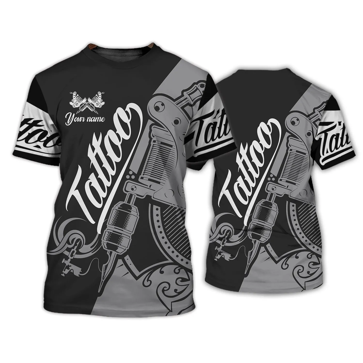 Tattoo Artist Shop Personalized Name Zipper Hoodie