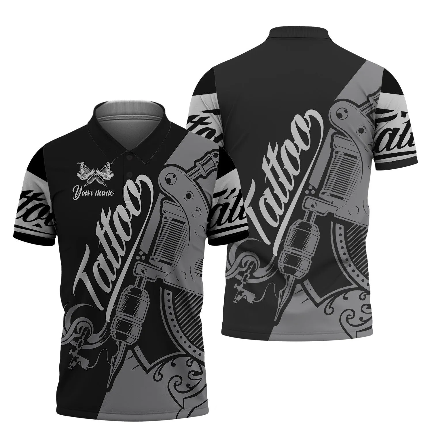 Tattoo Artist Shop Personalized Name Zipper Hoodie