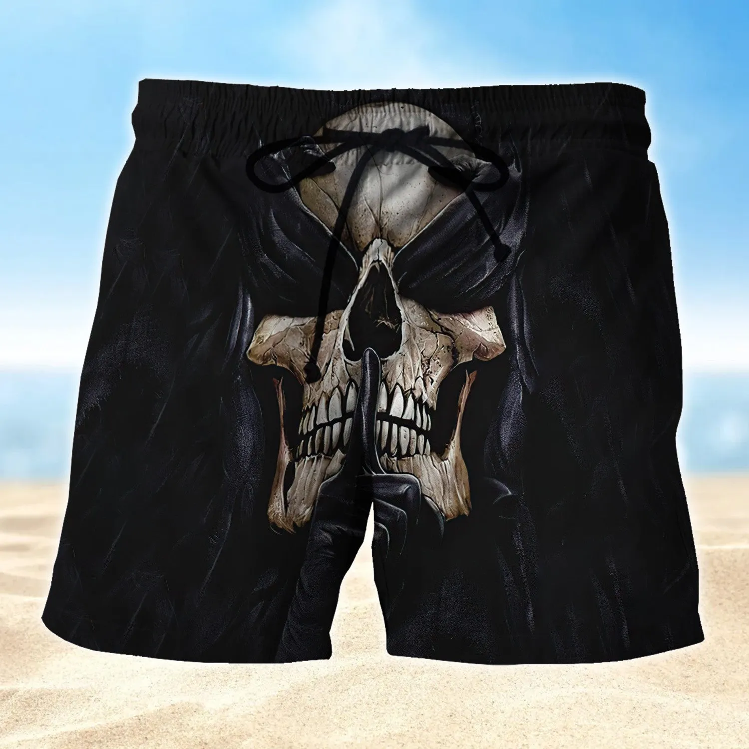 Tattoo Skull Art Mens Boardshorts, Skull Lover Men's Swim Trunks, Skull Lover Hawaiian Shorts for Men