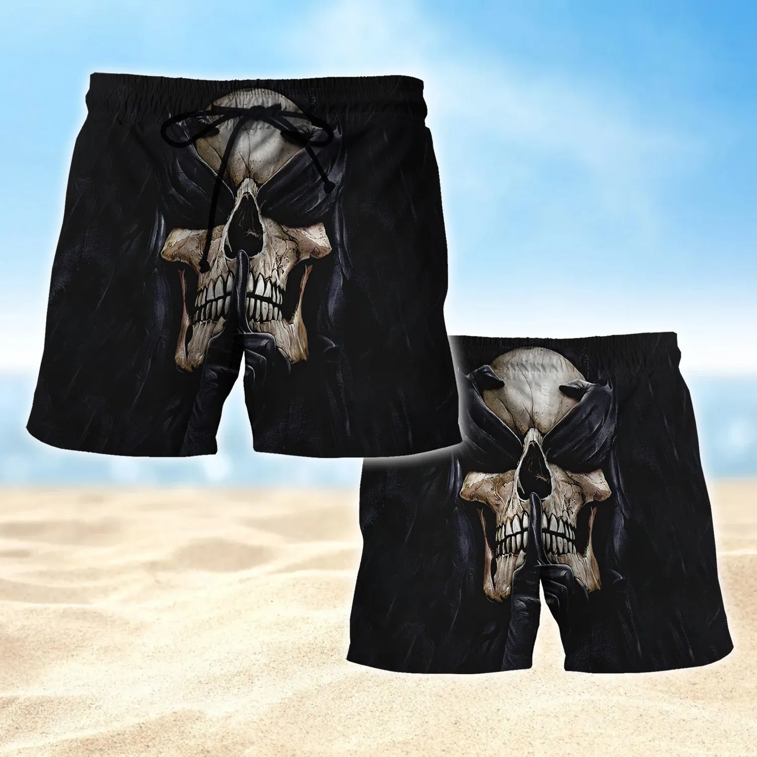 Tattoo Skull Art Mens Boardshorts, Skull Lover Men's Swim Trunks, Skull Lover Hawaiian Shorts for Men