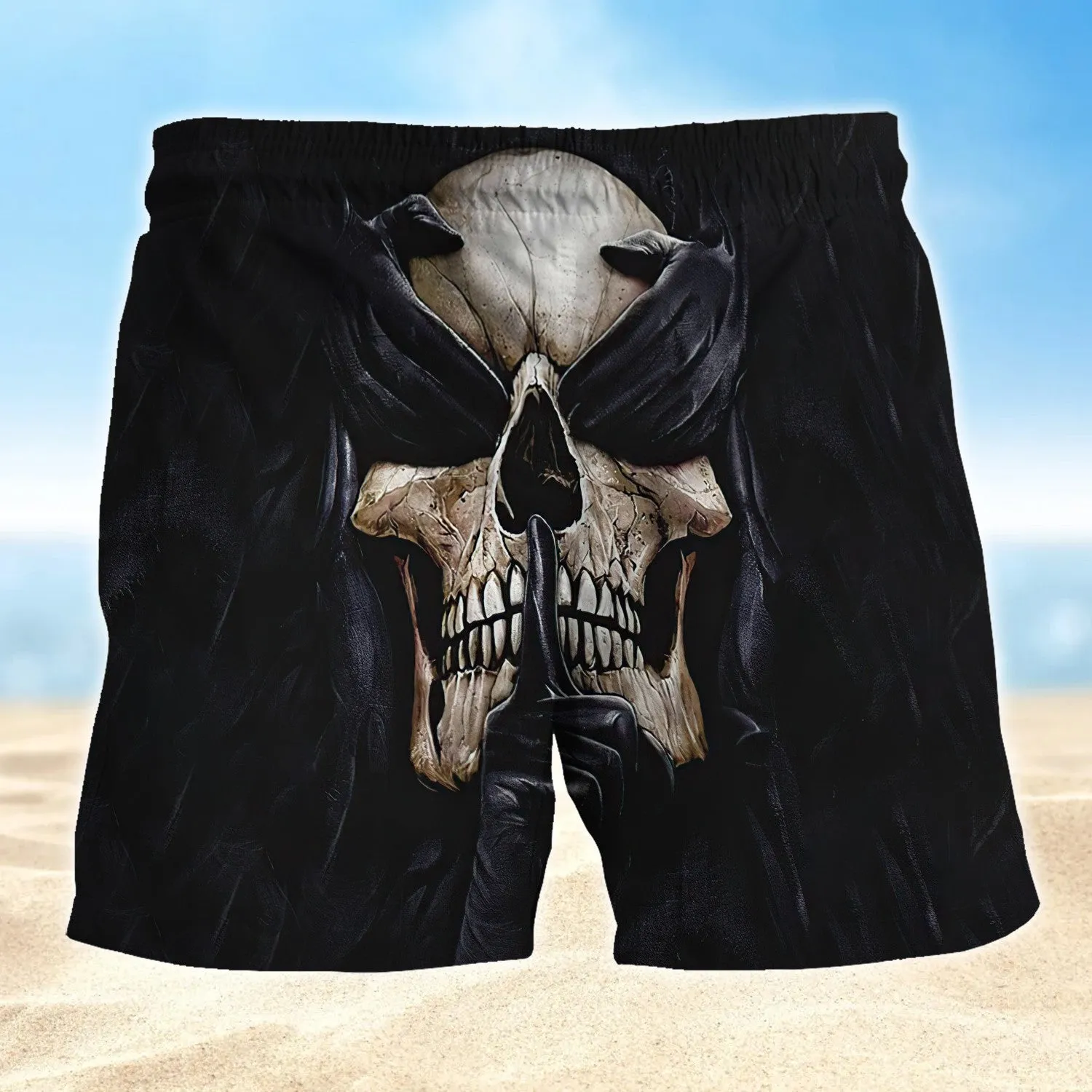 Tattoo Skull Art Mens Boardshorts, Skull Lover Men's Swim Trunks, Skull Lover Hawaiian Shorts for Men