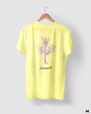 Tree pose printed t shirts