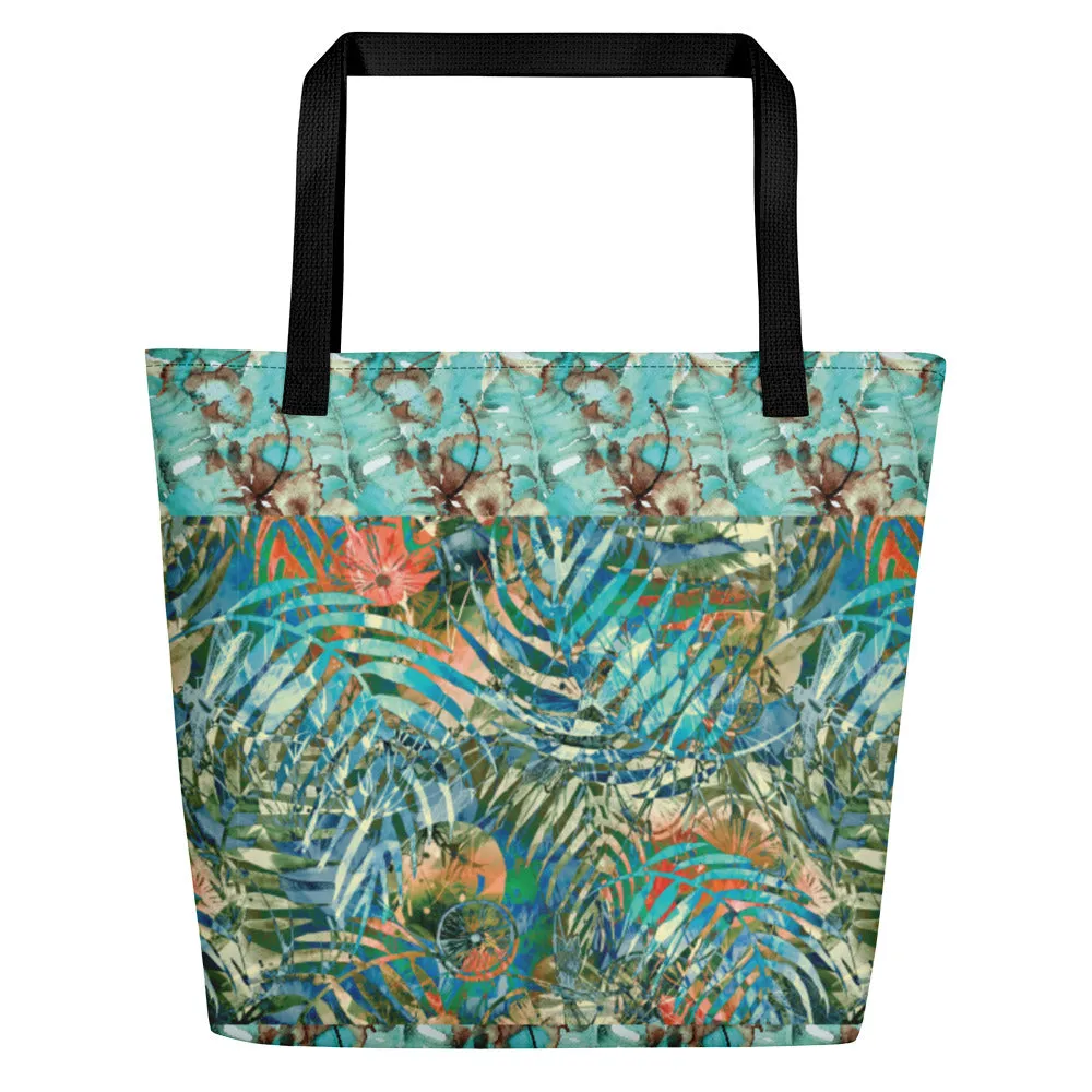 Turquoise Jungle - Beach Bag