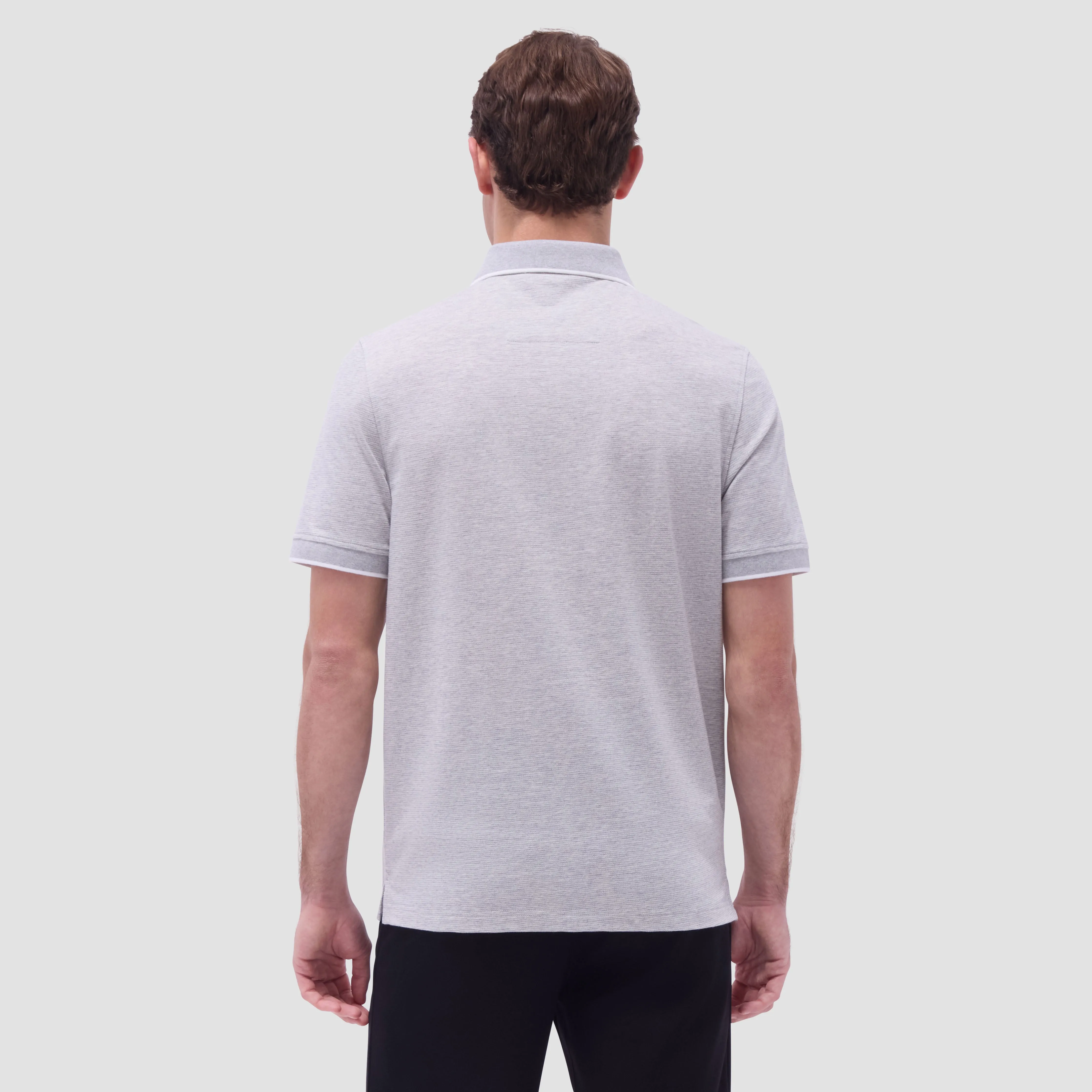 Two-Tone Bird's Eye Polo Shirt