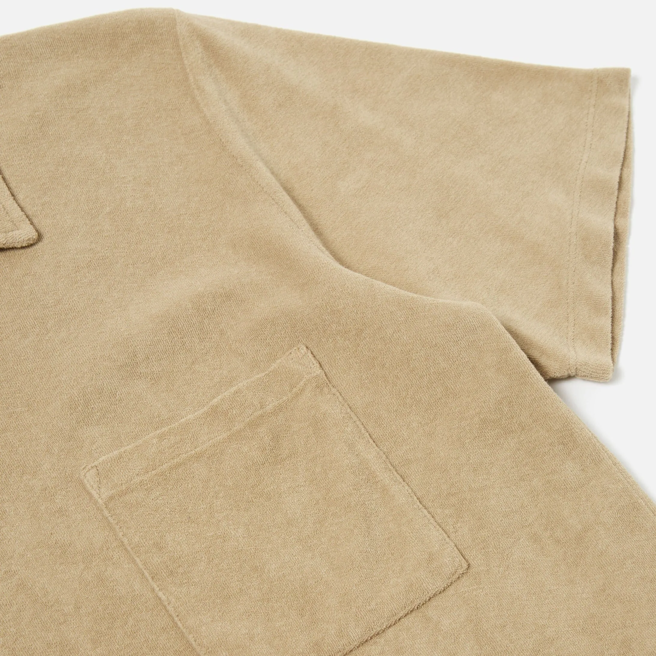 Universal Works Light Weight Terry Vacation Polo Summer Oak
