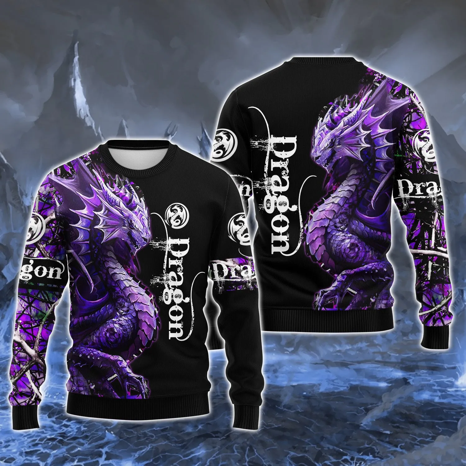 Violet Dragon Tattoo 3D Full Print Shirts