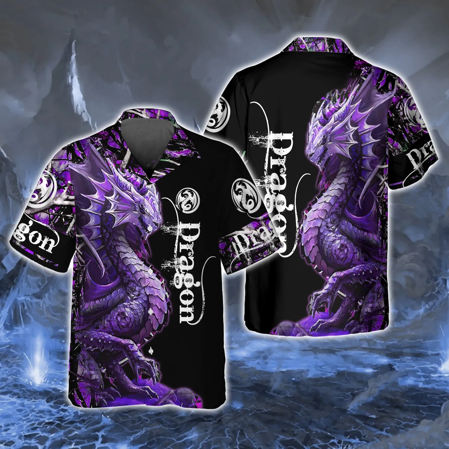 Violet Dragon Tattoo 3D Full Print Shirts
