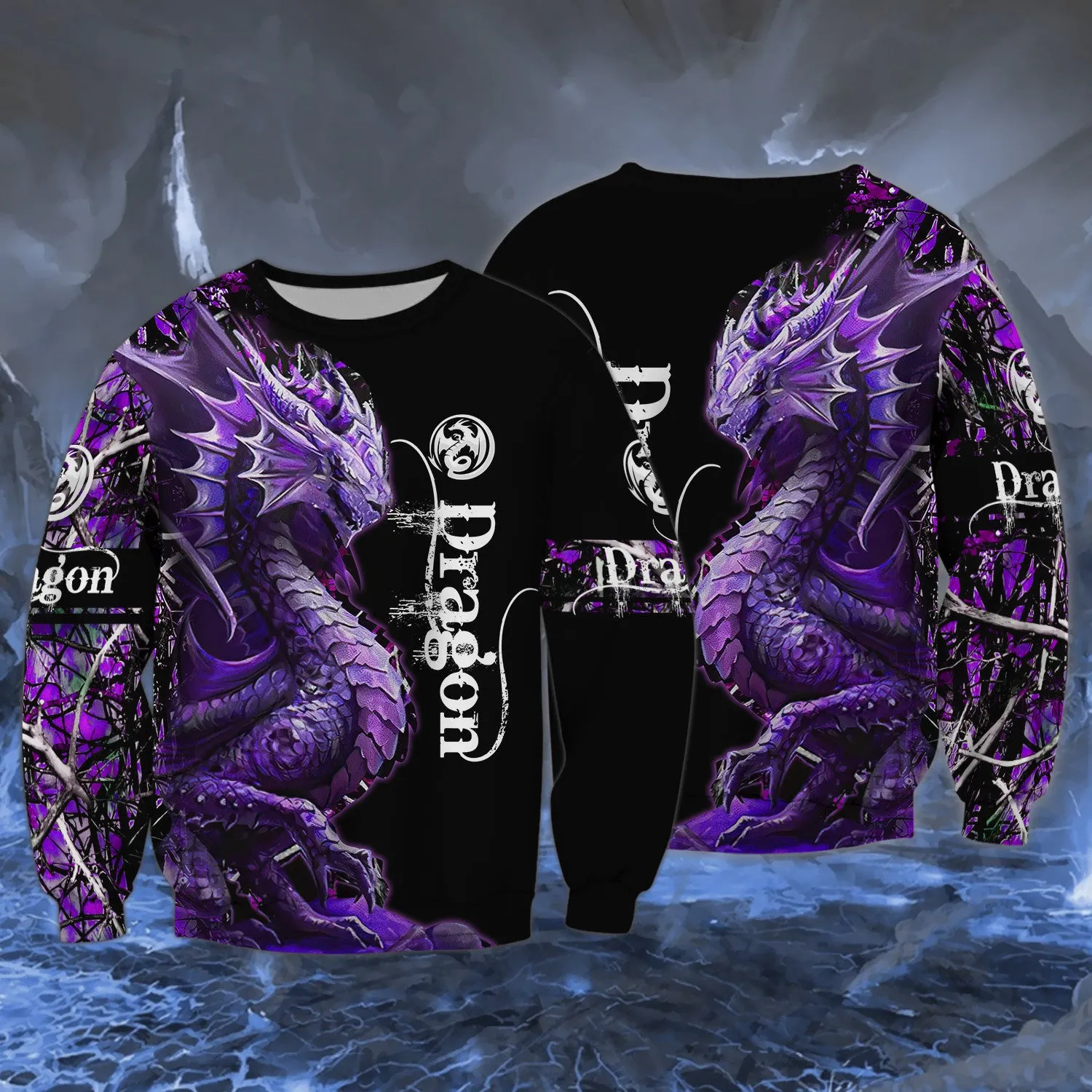 Violet Dragon Tattoo 3D Full Print Shirts