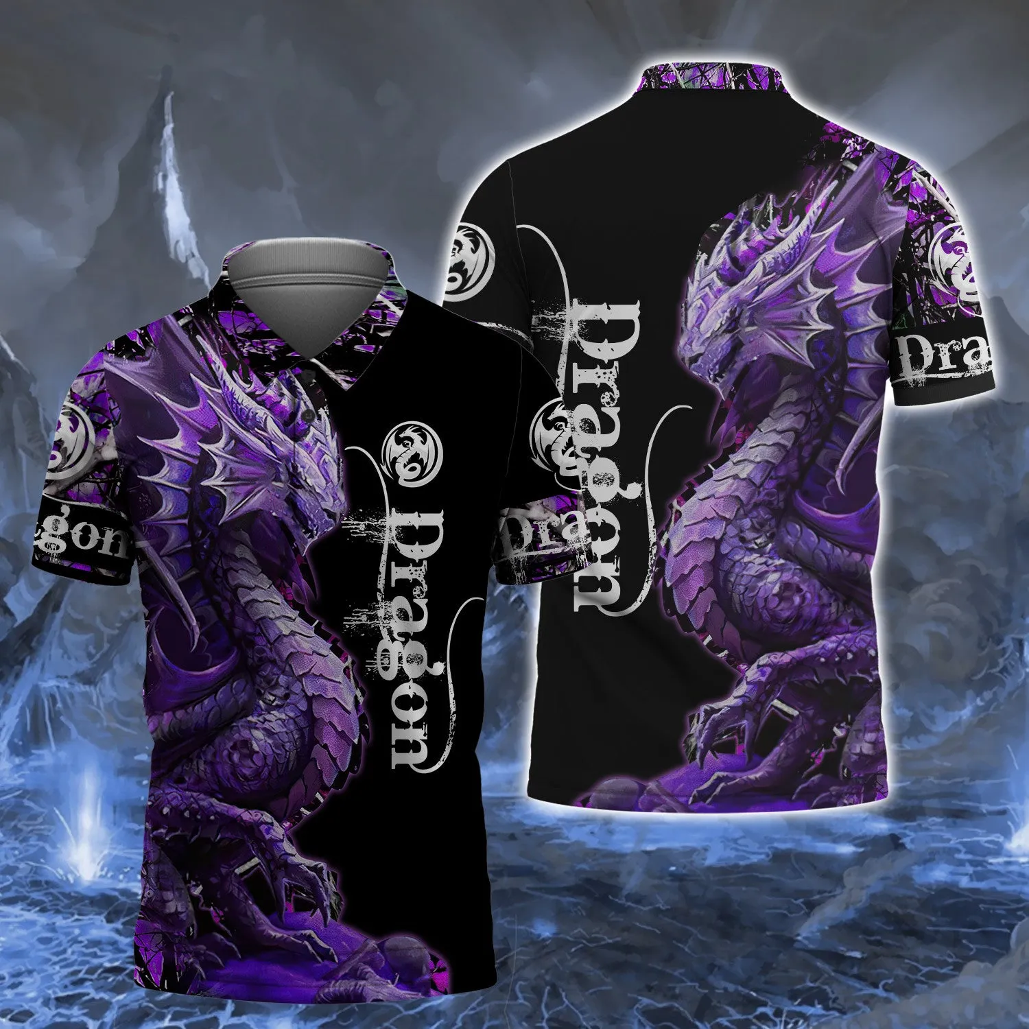 Violet Dragon Tattoo 3D Full Print Shirts