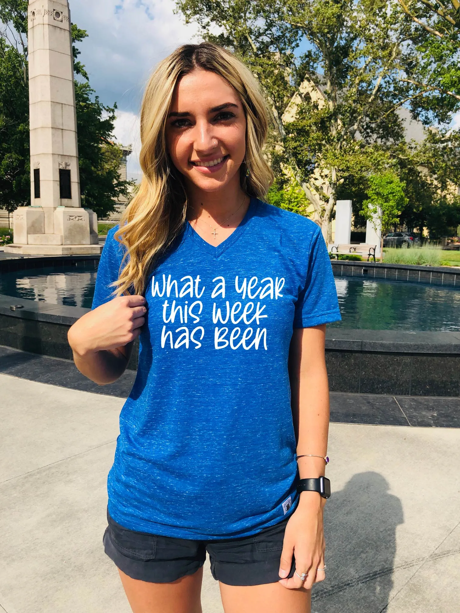 What A Year This Week Has Been Shirt - Funny Shirts - Unisex V Neck