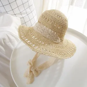 Women Straw Hats  Big Brim Collapsible Hats