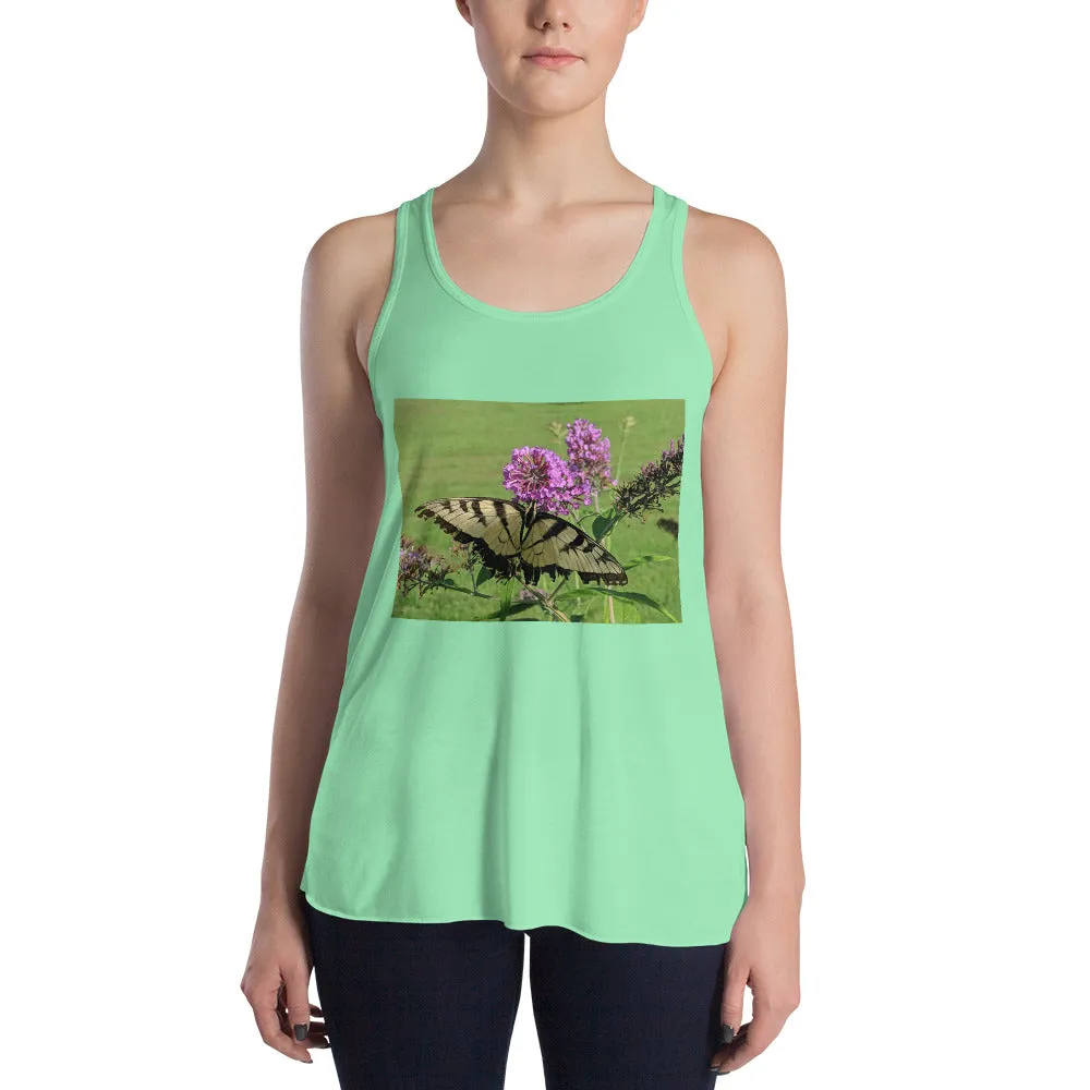 Women's Flowy Racerback Tank - Swallowtail Butterfly - The Nature Collection