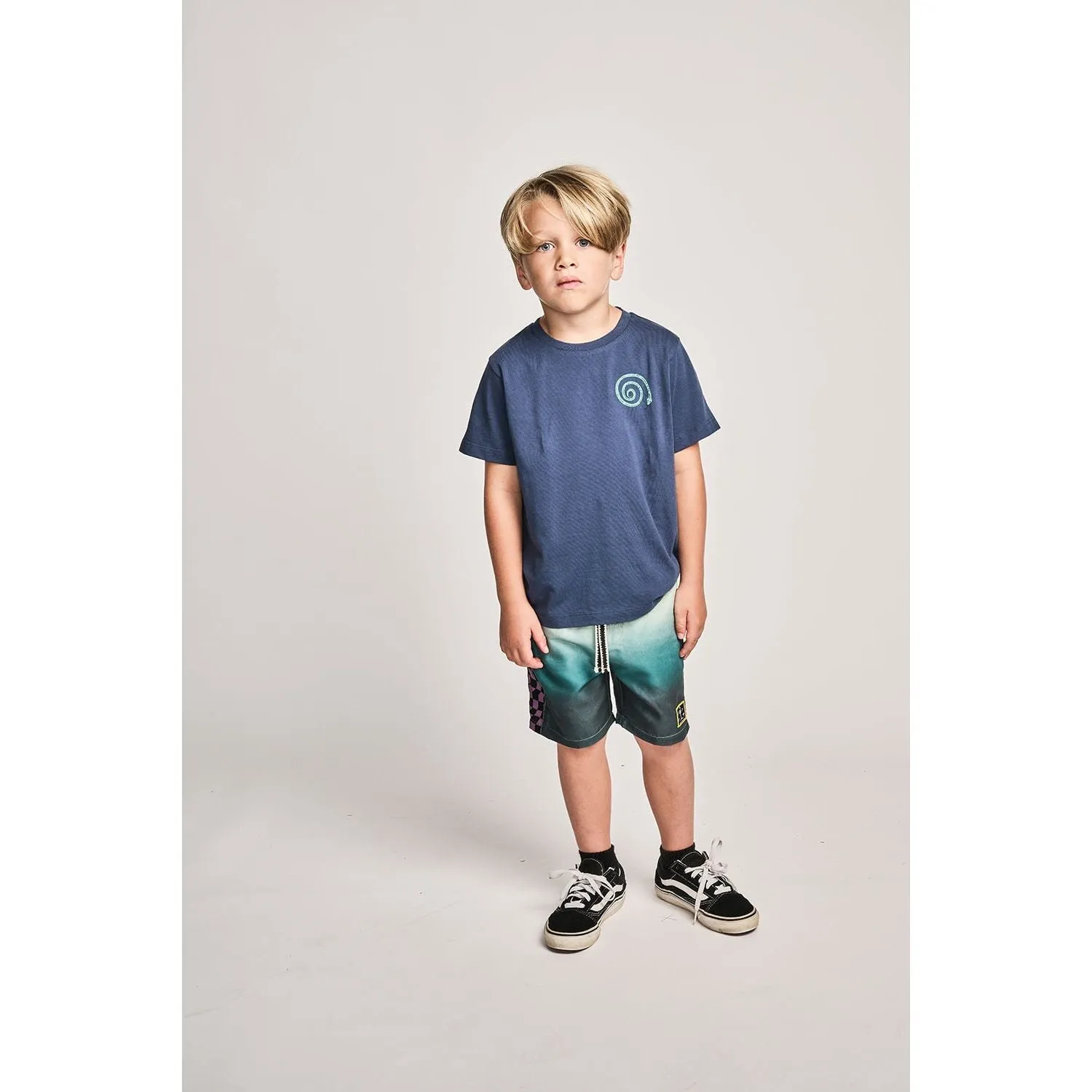 Wrapdyecheck Bshort - Teal Grad