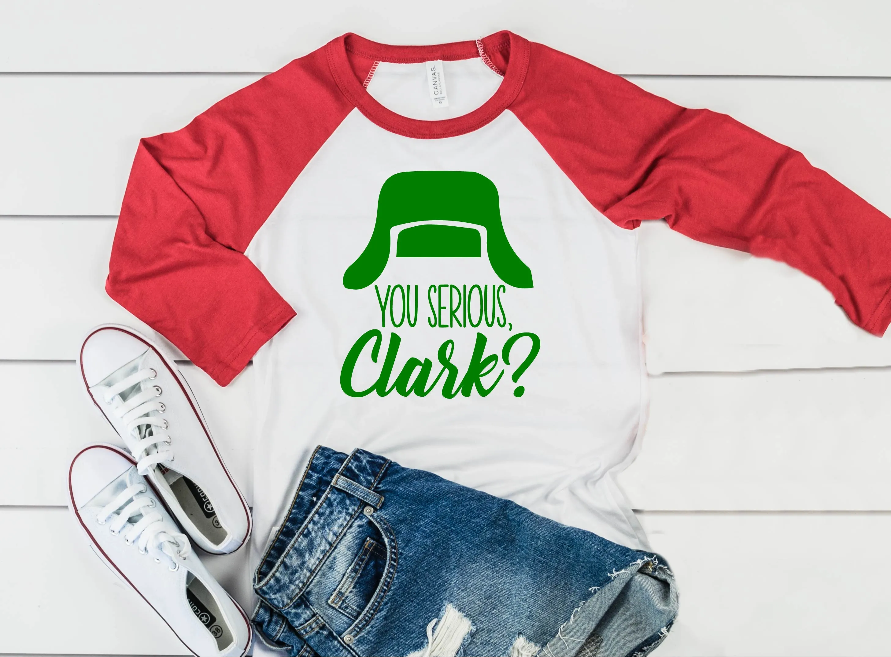 You Serious Clark Christmas Raglan | Unisex Raglan