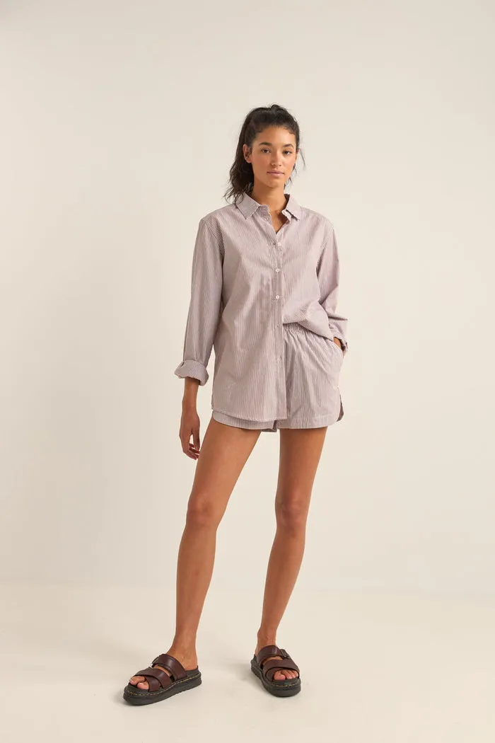 Zephyr Stripe Beach Short Chocolate
