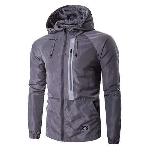 Zip Up Casual Hooded Jacket